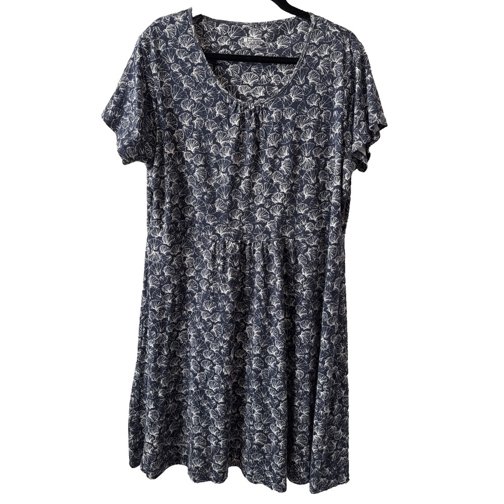 Mountain Warehouse Lora Skater Dress Plus 16 Blue Seashell Beach Nautical Cozy